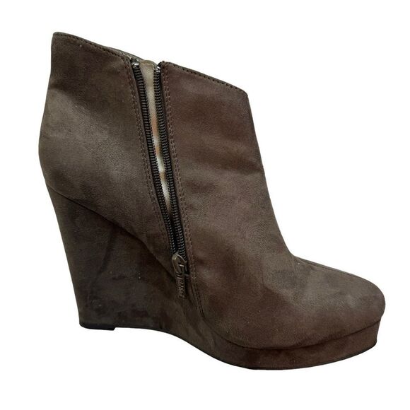 Michael Antonio Brown Wedge Boots Size 10 - Picture 10 of 10